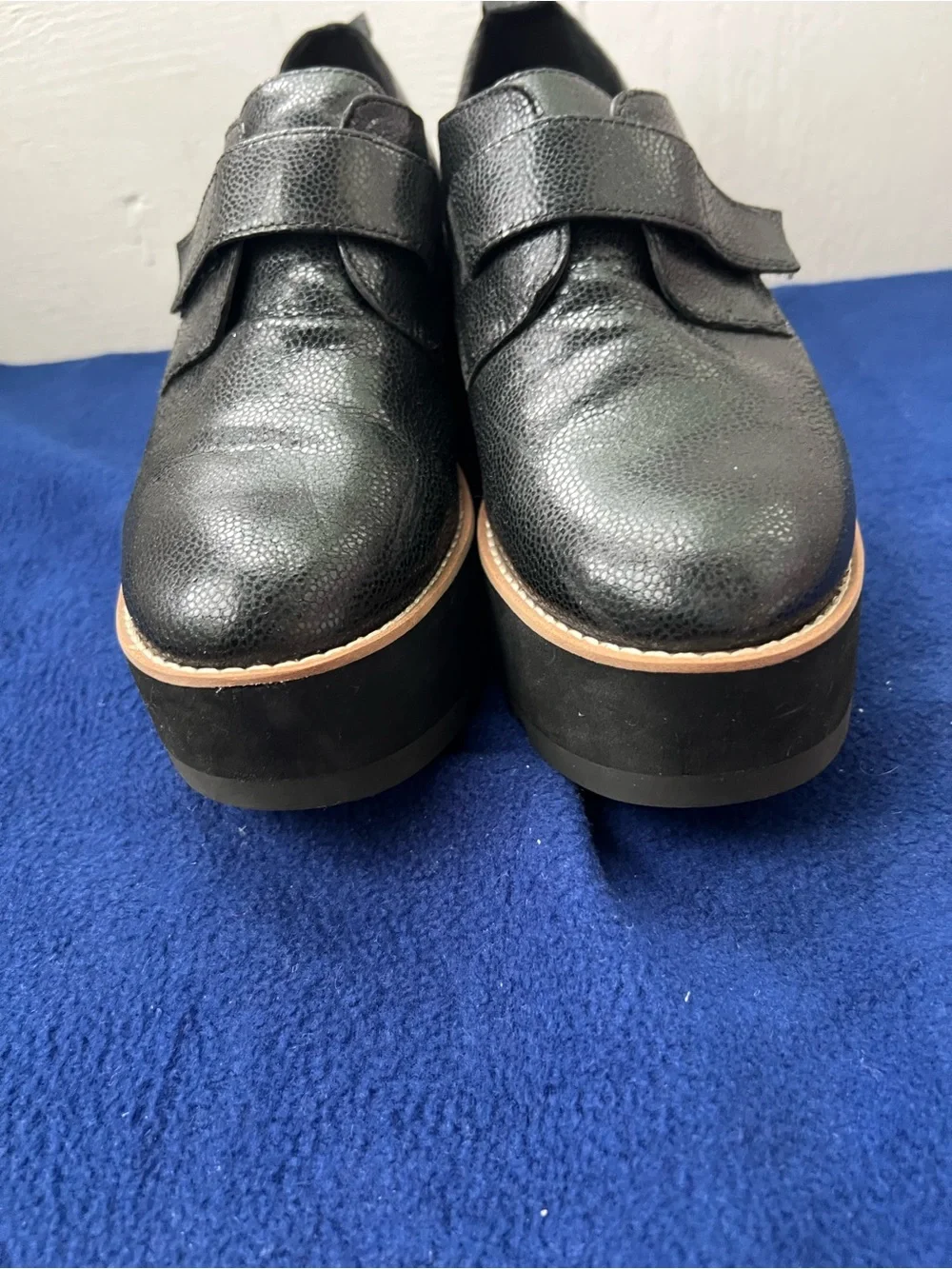 Eileen Fisher Zola Black Platform Oxfords